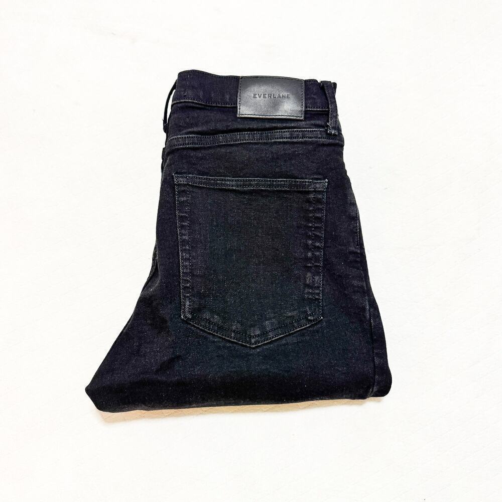 Everlane The High Rise Skinny Jean Black Denim Zip Fly Stretch Size 30